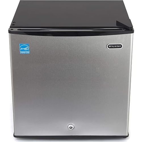 Whynter CUF-112SS Mini, Energy Star Rated Small Upright Freezer with Lock, Stainless Steel -1.1 Cubic Feet