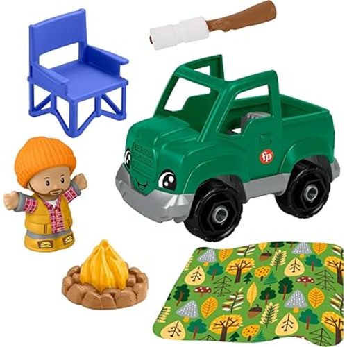 Fisher-Price Little People Toddler Toy Time to Camp 6-Piece Set for Preschool Pretend Play Ages 1+ Years