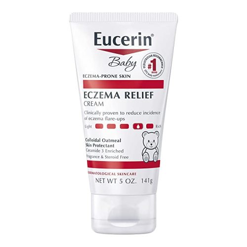 Eucerin Baby Eczema Relief Body Cream - Steroid & Fragrance Free for 3+ Months of Age - 5 oz. Tube - 5 Ounce (Pack of 1)