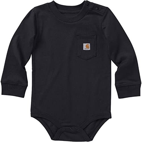 Carhartt Baby Girls' Long-Sleeve Pocket Bodysuit