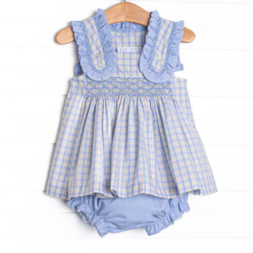 Corinne Smocked Diaper Set