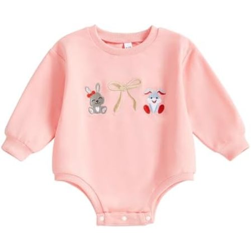 BemeyourBBs Newborn Baby Boy Girl Fall Winter Clothes Long Sleeve Bubble Sweatshirt Romper Cute Infant One Piece Outfit