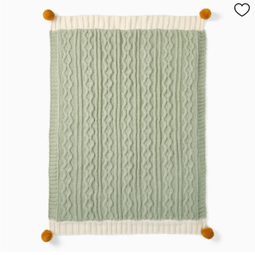 Cozy Cable Knit Baby Blanket