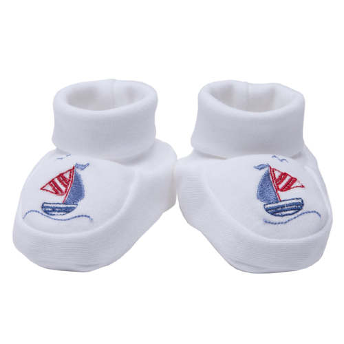 Embroidered Sailing Booties