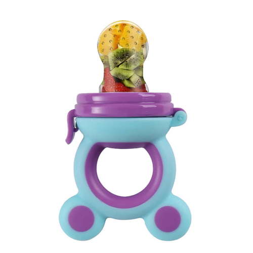 Rkxzt Baby Solids/Frozen Fruit Feeder Pacifier, Infant Teether Toy 4M+, BPA-Free Silicone Pouch & Nipple, Safely Introduce Solids, Teething Relief