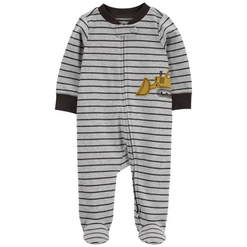 Baby Construction 2-Way Zip Cotton Blend Sleeper