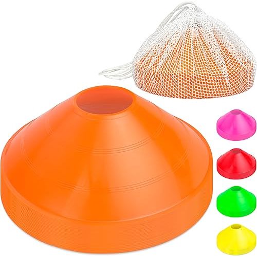 GoSports Lot de 20 cônes d'entraînement en plastique avec sac fourre-tout