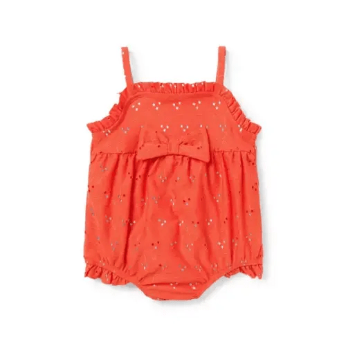 Baby Vibrant Poppy Baby Recycled Eyelet Swimsuit by Janie and Jack