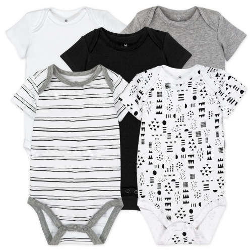 5-Pack Organic Cotton Short Sleeve Bodysuits 0-3 Months | Honest Baby Clothing