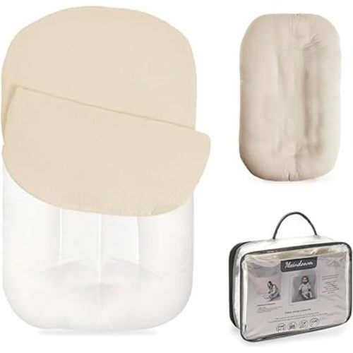 Baby Lounger - Snuggle Cozy Me Infant Lounger for Newborns | Breathable & Soft, Portable Awake-Time Pad, Essential Baby Gift (Lounger Cover Included)