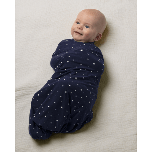 Bamboo Swaddle Blanket | Navy Stars | Kindred Bravely