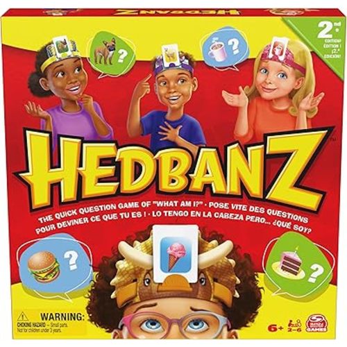 Hedbanz 2nd Edition Picture Guessing Board Game- Family Games | Games for Family Game Night| Kids Games | Card Games for Families & Kids Ages 6 and up