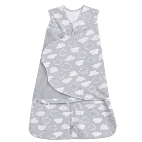 HALO 100% Cotton Sleepsack Swaddle, 3-Way Adjustable Wearable Blanket, TOG 1.5, Clouds, Newborn, 0-3 Months