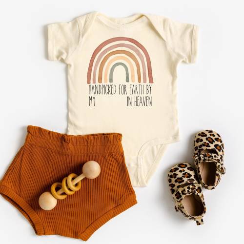 Handpicked for Earth by My "PERSONALIZED NAME" in Heaven Baby Bodysuit
