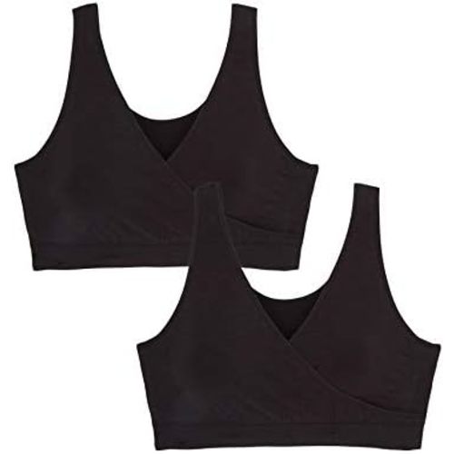 LEADING LADY, The Harmony, Wireless Nursing Bra, Crossover Design, Pull-Aside Cup, Dual-Layer, Smoothing, Sleep Bra for Women