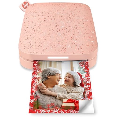 HP Sprocket Portable 2x3 Instant Photo Printer (Blush Pink) Print Pictures on Zink Sticky-Backed Paper from Your iOS & Android Device.