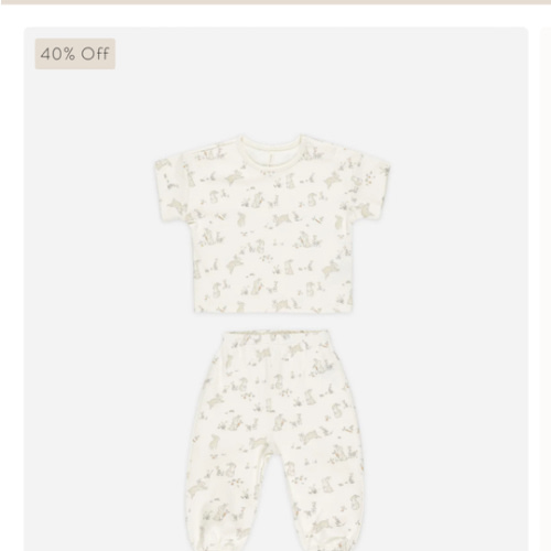 Jersey Tee + Pant Set || Bunnies – Quincy Mae