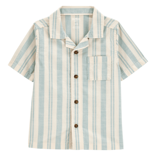 Stripes Baby Short-Sleeve Button-Front Shirt | Carter’s Oshkosh Canada