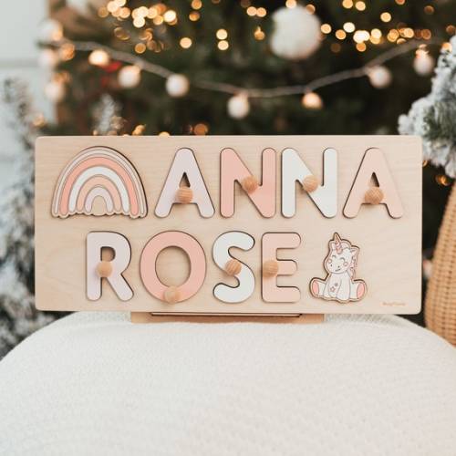 Personalized Name Puzzle With Pegs- Etsy