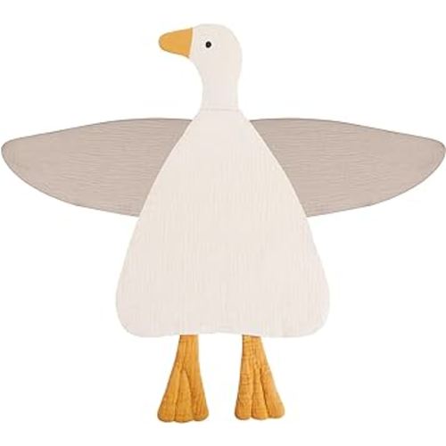 Baby Toys Lovey Blanket Soft Duck Blankets for Newborn Essentials 0-6 Months, Sensory Stuffed Animal Security Blanket for Boys and Girls (Cream & Beige, Duck)
