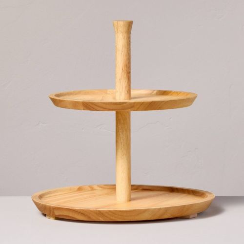 2-tier Rubberwood Serving Tray - Hearth & Hand™ With Magnolia