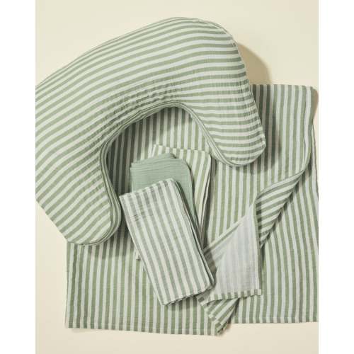 Muslin Breastfeeding Bundle | Sage Stripe - Storq by Kindred Bravely