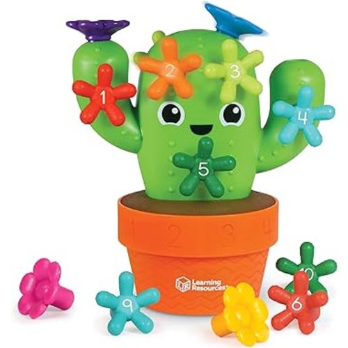 Learning Resources Carlos The Pop & Count Cactus,Toddler Learning Toys, Preschool Toys, Educational Toys for Kids, Cactus Toys for Kids, Age 18+ Months,16 Pieces