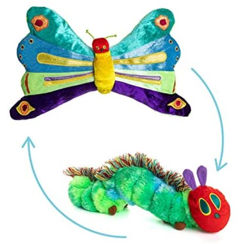 World of Eric Carle, The Very Hungry Caterpillar Butterfly Reversible Stuffed Animal Plush Toy, 16"