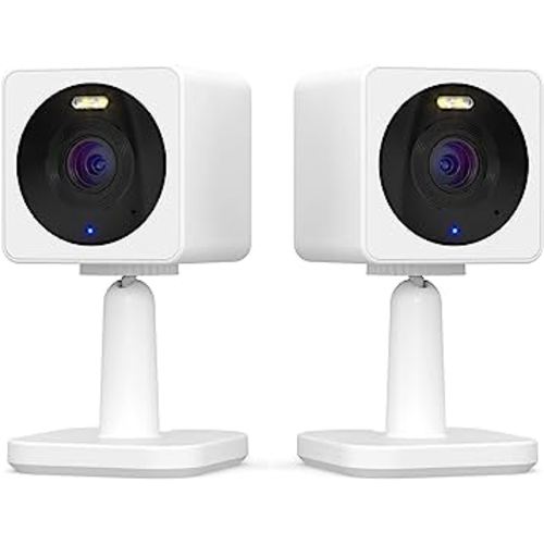 WYZE Cam OG Indoor/Outdoor 1080p WI-Fi Smart Home Security Camera with Color Night Vision, Built-in Spotlight, Motion Detection,2-Way Audio, Compatible with Alexa & Google Assistant,White (Pack of 2)