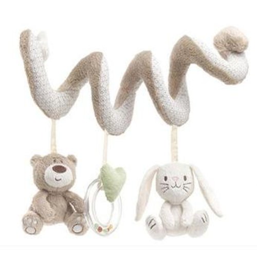 Musical Activity Spiral Car Seat Toys  Elegant Plush Toy for Cot Pram Crib Stroller with Hanging Rattles Soft Interactive Toy for Infants for Boys and Girls 1 Month +