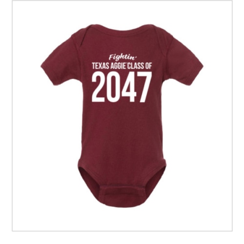 Infant Class of 2047 Onesie - Maroon - The Warehouse at C.C. Creations