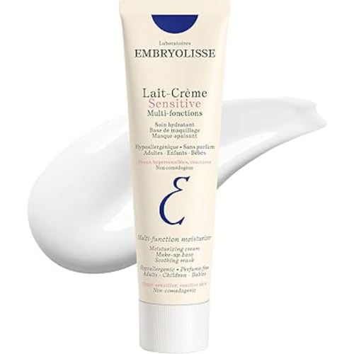 Embryolisse Lait Crème Sensitive Moisturizer. Hypoallergenic Face & Body Cream for All Skin Types With Aloe Vera & Shea Butter. Fragrance-Free & Suitable for Sensitive Skin, 3.38 Fl Oz