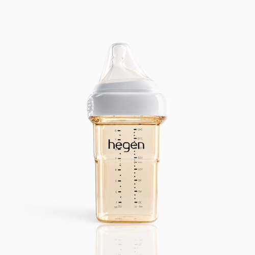Hegen PPSU Anti-Colic Baby Bottle - 3 to 6 Months - 240ml/8oz - White
