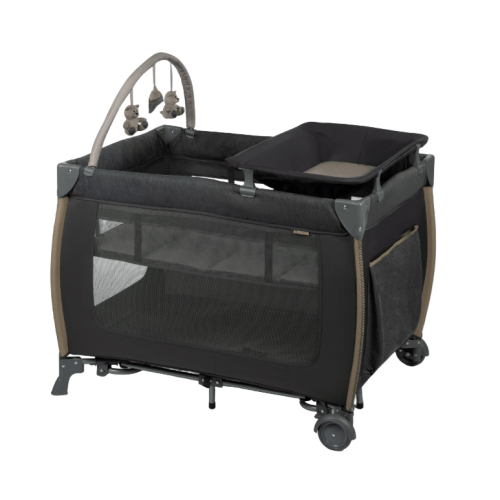 Monbebe Play Yard with Full-Size Rocking Bassinet, Castle Point