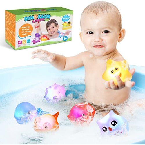 Baby Bath Toys, chenhongrui Bath Toys for Kids Water Toys Baby Toys for Girls Bathtub Toys Boys Toys Age 1-5 Swimming Toys Light Up Bath Toys for Baby - Animals