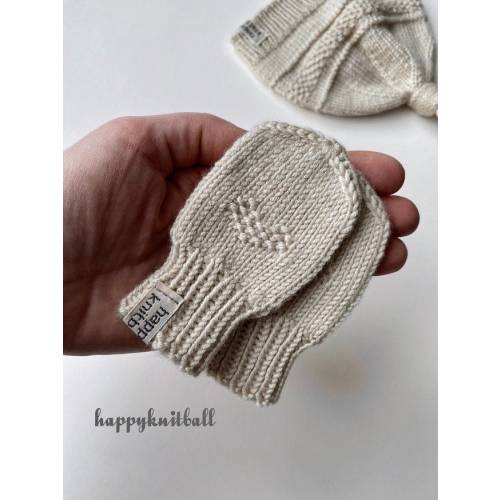 Knit Merino Wool Newborn Baby Mittens, Knit First Baby Mittens, Cable Knit Baby Mittens, Hand Knit Baby Wool Mittens, Merino Baby Mittens