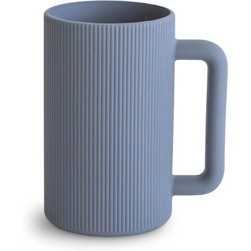 mushie Baby Bath Rinse Cup | 100% Food Grade Silicone | Shampoo & Body Washing Rinser Cup For Kids (Tradewinds)