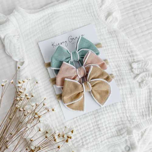 Fable Bow Set, Baby Headbands, Newborn Bows, Baby Girl Bows, Girls Hair Bow, Toddler Headbands, Set of Bows, Cotton Bow, Knot Bow, Hairbow