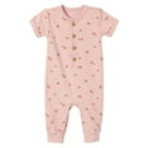 Modern Moments by Gerber Gender Neutral Short Sleeve Henley Romper, Sizes 0/3 Months - 24 Months