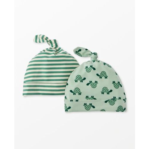 2-Piece Baby Layette Top Knot Beanie in HannaSoft™