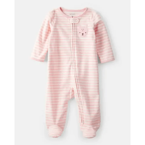 Baby Girl Deer Loose Fit Long-Sleeve Sleep & Play Pajamas - Pink | Carter's
