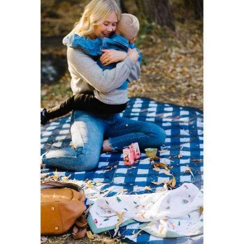 Little Unicorn 5' x 7' Outdoor Blanket - Navy Plaid