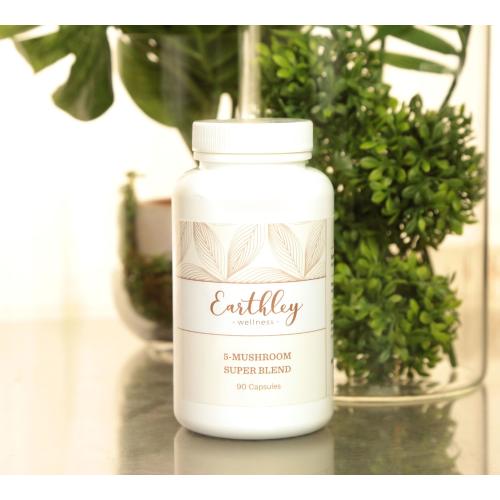 5 Mushroom Super Blend - For Brain, Immune and Gut Health | Natural Wellness | Earthley | Earthley Wellness