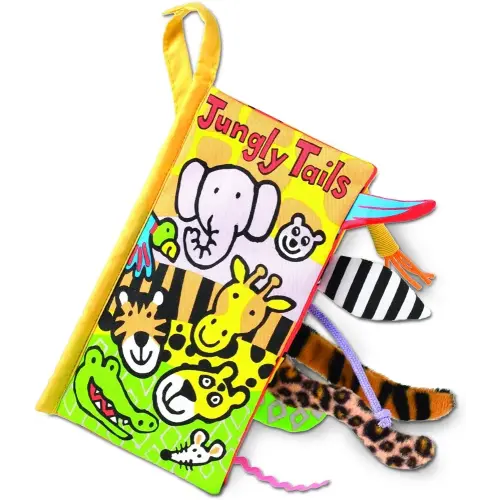 Jellycat Jungly Tails: A Soft Activity Baby Book Children's Book | Baby Gift