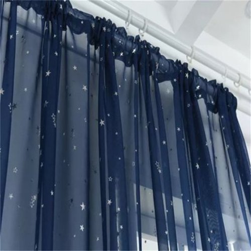 Kiplyki Wholesale Leaves Sheer Curtain Tulle Window Treatment Voile Drape Valance 1 Panel Fabric