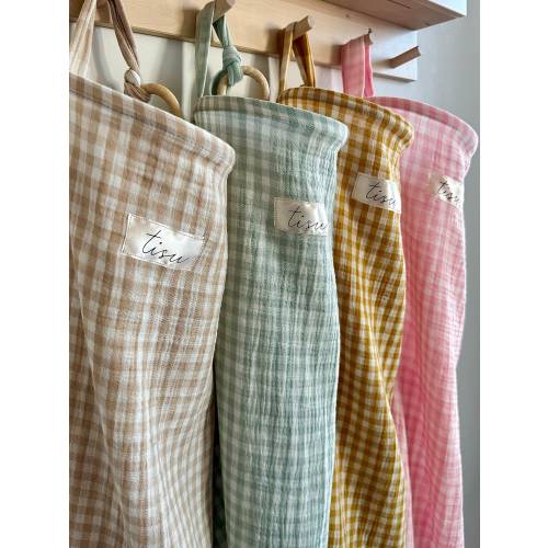 Nursing Cover for Baby Breastfeeding & Pumping | Muslin Double Gauze | Breast Feeding Apron Shawl Car Cover Gingam Check Pattern Shower Gift