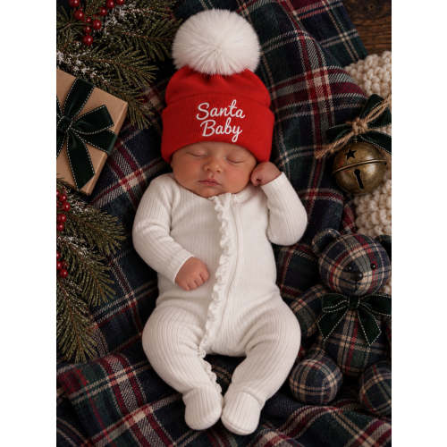 Baby's First Hat® Santa Baby Red | Baby's First Christmas Newborn Hat – SpearmintLOVE