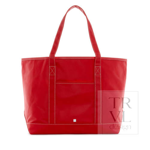Maxi Tote - Coated Canvas Red