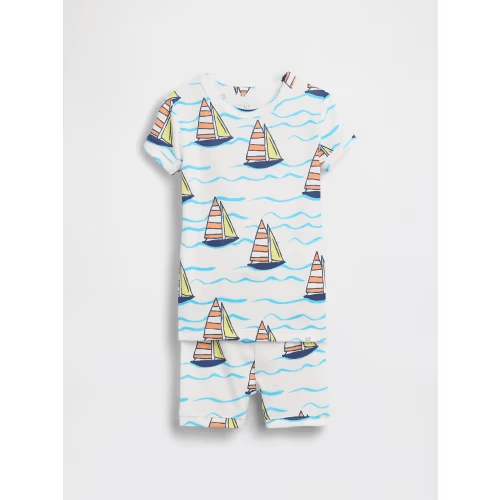 Baby & Toddler Organic Brushed Cotton Sailboat PJ Short Set