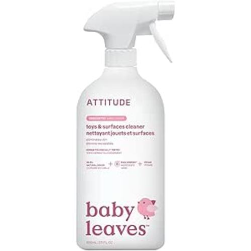 ATTITUDE Toy and Surface Cleaner, EWG Verified Multi-Surface Products, Vegan, Naturally Derived Multipurpose Cleaning Spray, Unscented, 27.1 Fl Oz